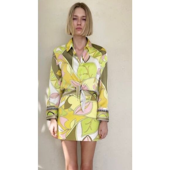 NWT Zara two piece skort and blouse set, Med $125 G18 - Picture 3 of 12